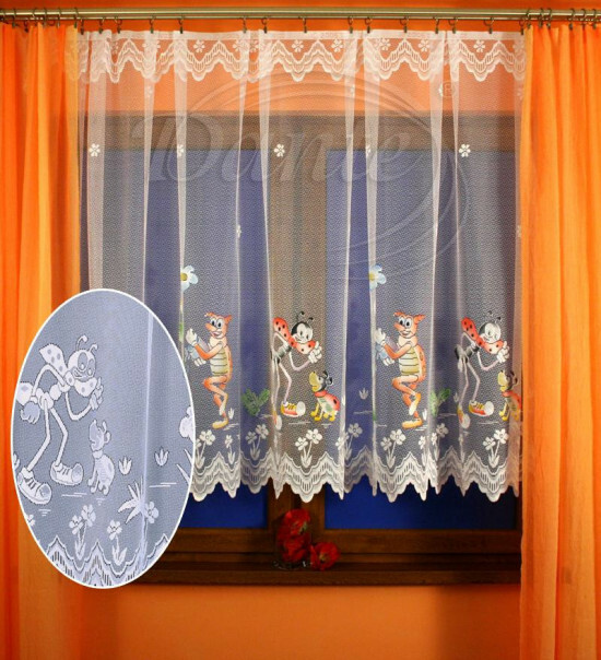 Záclona Ferdo Mravec biely - SK303