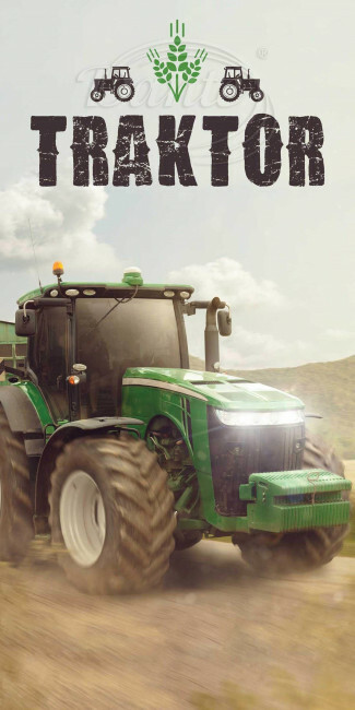Osuška Traktor green - O27608hl