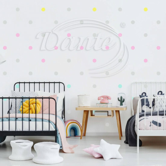 Samolepky pre deti - Pastelové bodky na stenu - 9477f