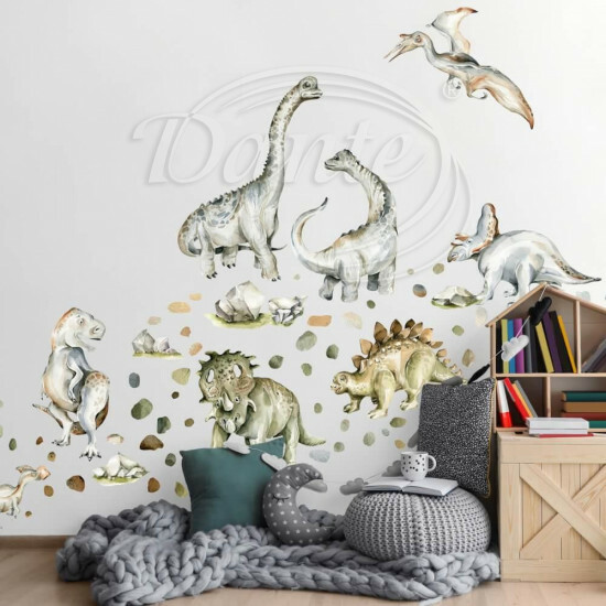 Samolepky na stenu pre chlapcov - Dinosaury - 9419f