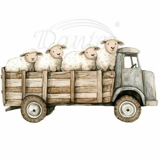 Nažehlovačka Farmárske auto s ovečkami - NAŽ055/hl