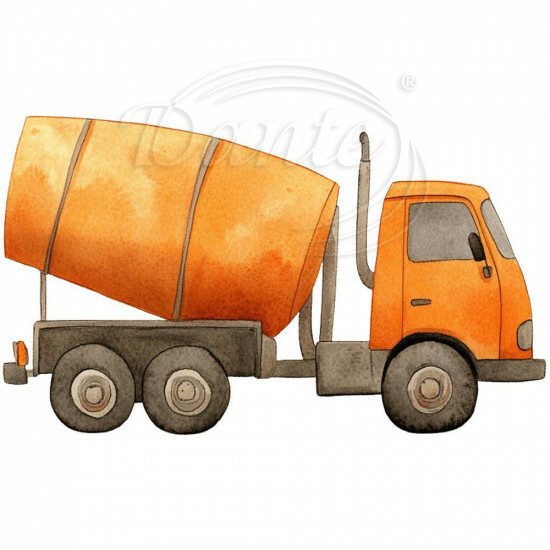 Nažehlovačka Auto miešačka oranžová - NAŽ047/hl