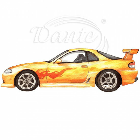 Nažehlovačka Auto drift žlté - NAŽ045/hl