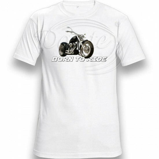 Tričko biele Born to ride II. - TRČ/0024/bi/hl