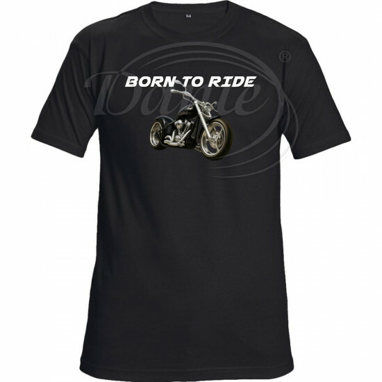 Tričko čierne Born to ride - TRČ/0023/če/hl