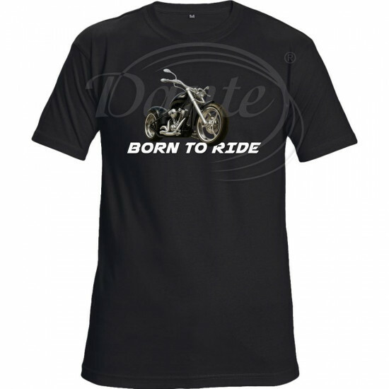 Tričko čierne Born to ride II. - TRČ/0024/če/hl