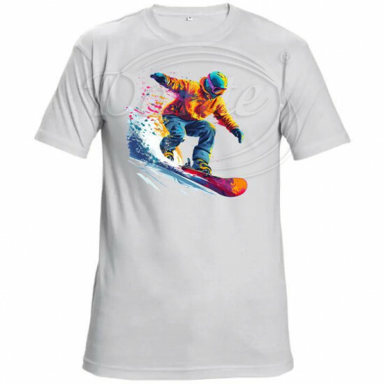 Tričko biele Snowboardista - TRČ/0011/hl