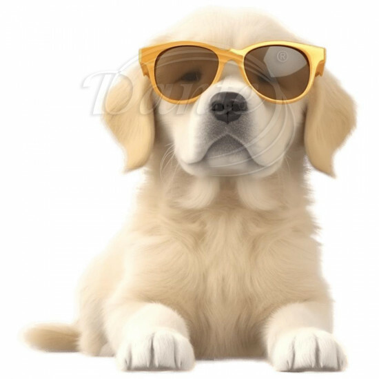 Nažehlovačka Zlatý retriever šteňa slnečné okuliare - NAŽ306/hl