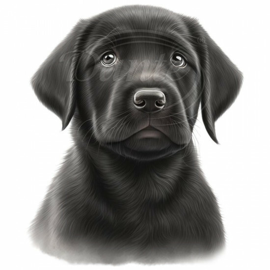 Nažehlovačka Labrador šteňa čierny - NAŽ239/hl
