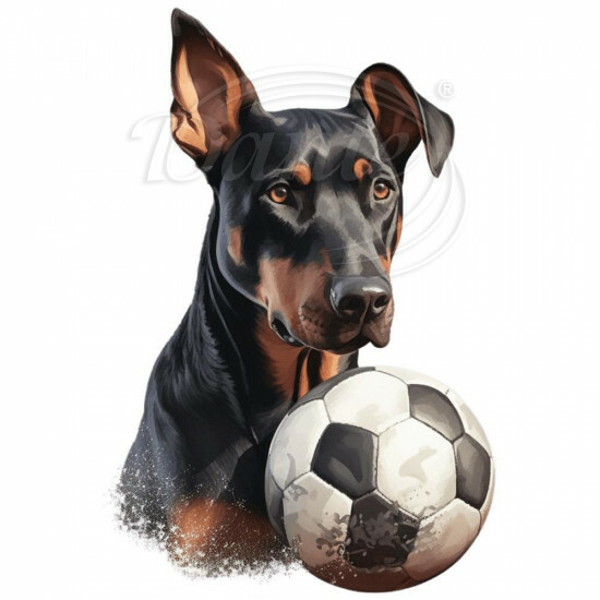 Nažehlovačka Doberman a balón - NAŽ193/hl