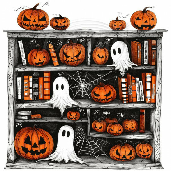 Nažehlovačka Knižnica Halloween - NAŽ472/hl