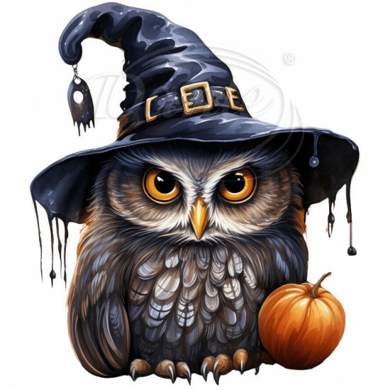 Nažehlovačka Sova Halloween s klobúkom - NAŽ508/hl