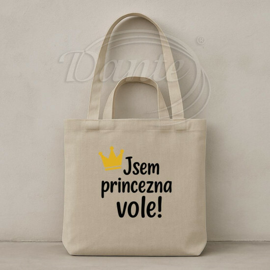 Taška béžová Som princezná vole - TAS2508/hl