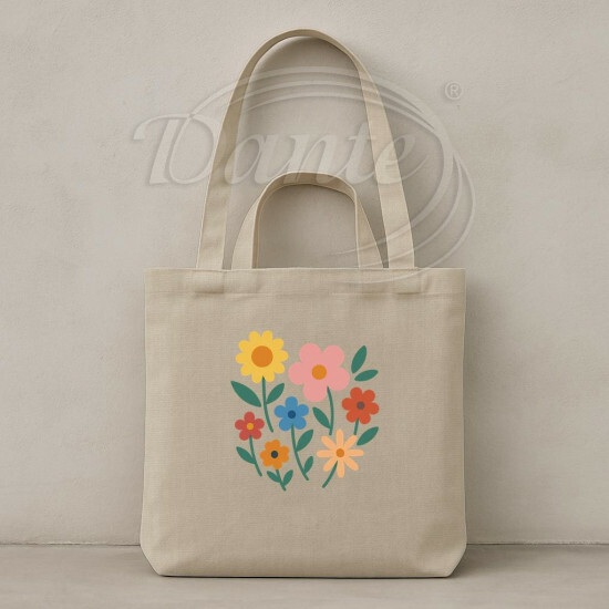 Taška béžová Kvietky veľké - TAS2533/hl