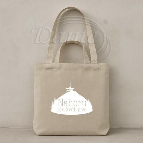 Taška béžová Hore idem kvôli pivu II. - TAS2522/hl
