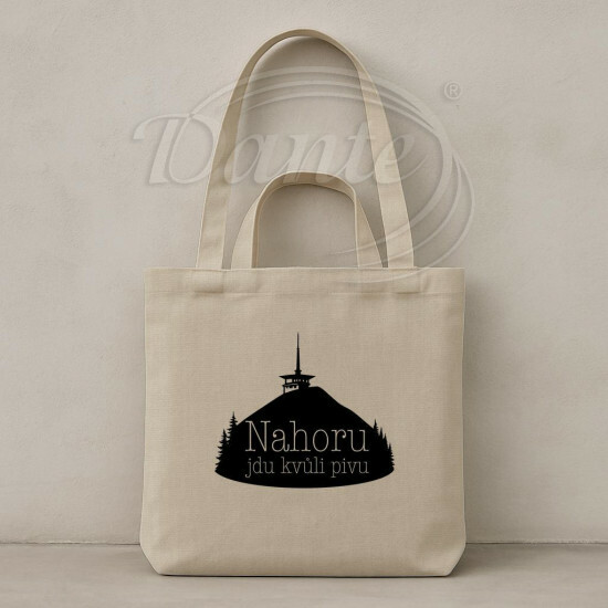 Taška béžová Hore idem kvôli pivu - TAS2521/hl