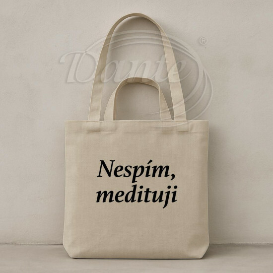 Taška béžová Nespím, meditujem - TAS2524/hl