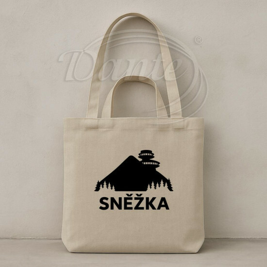 Taška béžová Snežka text - TAS2528/hl