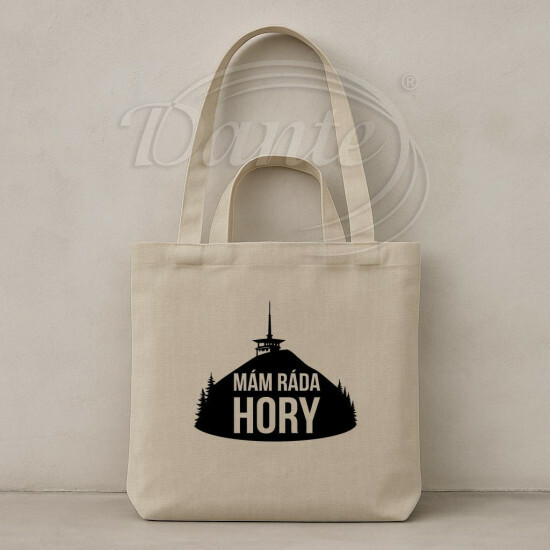 Taška béžová Mám rada hory - TAS2517/hl