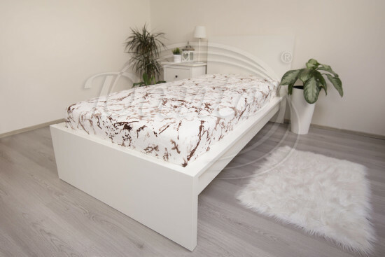 Prestieradlo mikroflanel Mramor hnedý - Pmikro/mh/hl