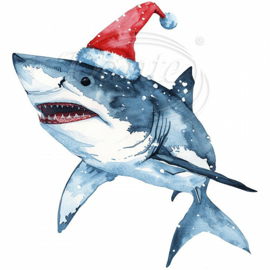 Nažehlovačka Žralok a čiapka vianočná - NAŽ640/hl