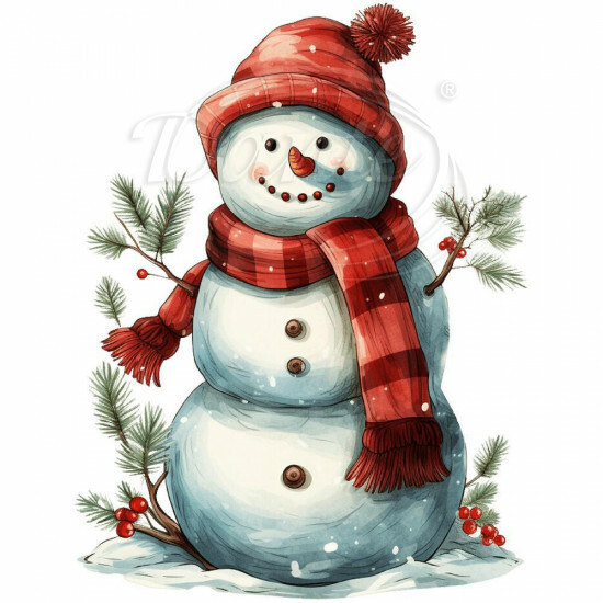 Nažehlovačka Snehuliak s červeným šálom - NAŽ609/hl