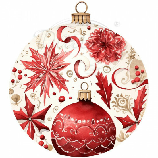 Nažehlovačka Vianočná banka červená - NAŽ623/hl