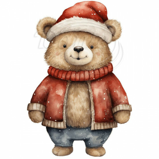 Nažehlovačka Medveď vo vianočnom oblečení - NAŽ592/hl
