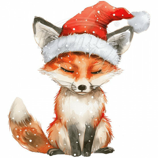 Nažehlovačka Líška s vianočnou čiapkou - NAŽ581/hl