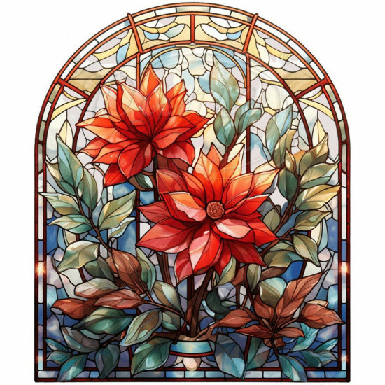 Nažehlovačka Kvety vitráž - NAŽ579/hl