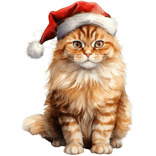 Nažehlovačka Mačka a vianočná čiapka - NAŽ574/hl