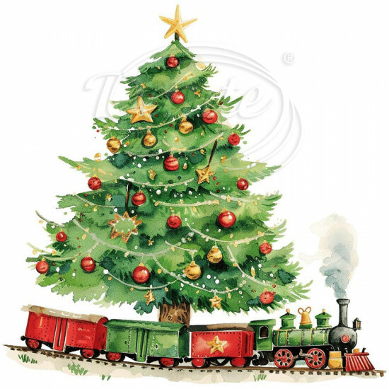 Nažehlovačka Stromček a vláčik vianočný - NAŽ615/hl