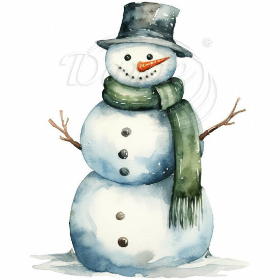 Nažehlovačka Snehuliak so zeleným šálom - NAŽ612/hl