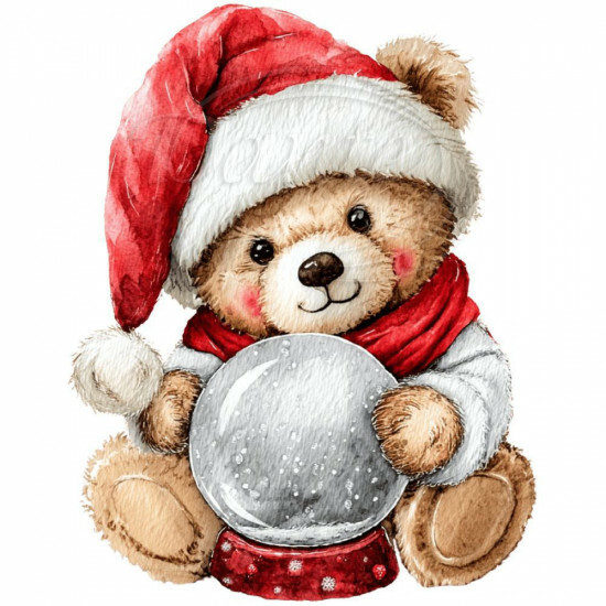 Nažehlovačka Vianočný medvedík a snežítko - NAŽ653/hl