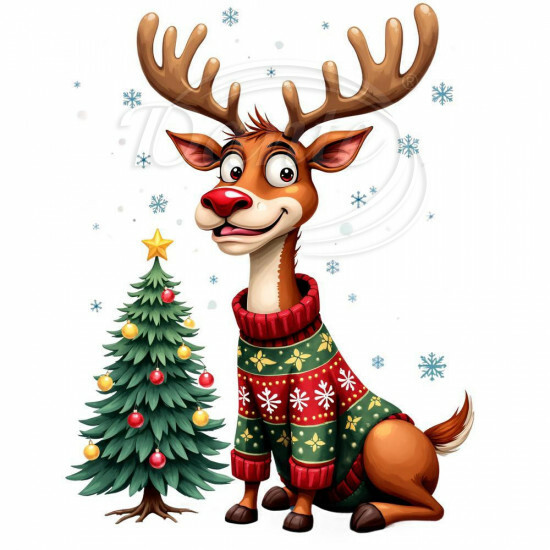 Nažehlovačka Vianočný sob a stromček - NAŽ674/hl