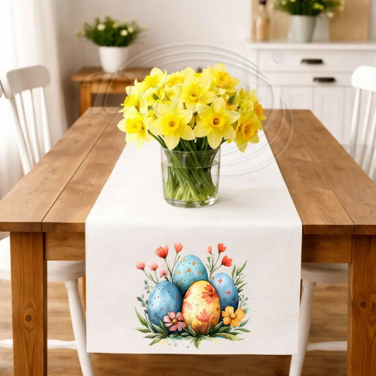 Obrus ​​čtyři kraslice v květinách 2 - UVEL/26/027