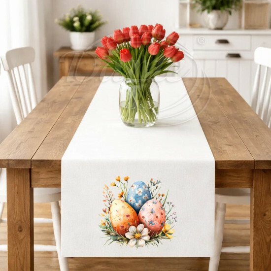 Obrus ​​tri kraslice medzi kvetinkami 3 - UVEL/26/021