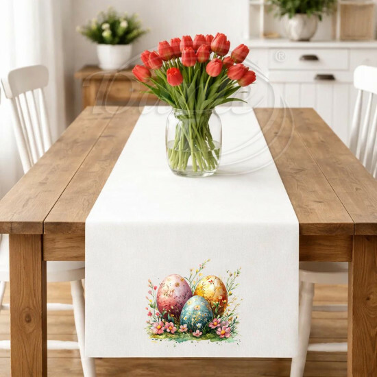 Obrus ​​tri kraslice medzi kvetinkami 2 - UVEL/26/022