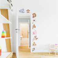 Samolepky na stenu - Zvieratká z dvora okolo dverí, samolepky pre deti