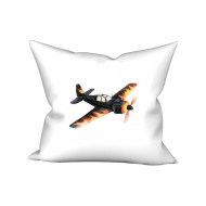 Obliečka na vankúšik Lietadlo čierne