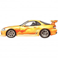 Nažehlovačka Auto drift žlté