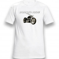 Tričko biele Born to ride