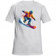 Tričko biele Snowboardista