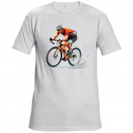 Tričko biele Cyklista