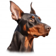 Nažehlovačka Doberman hlava