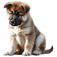 Nažehlovačka Americká akita šteňa
