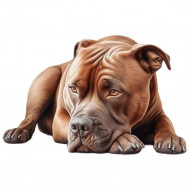 Nažehlovačka Pitbull hnedý