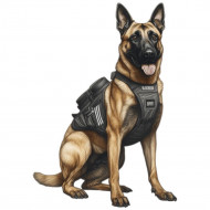 Nažehlovačka Belgický malinois policajný