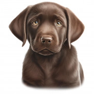 Nažehlovačka Labrador šteňa hnedý