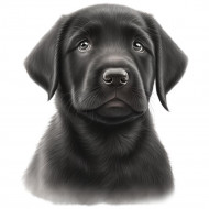 Nažehlovačka Labrador šteňa čierny